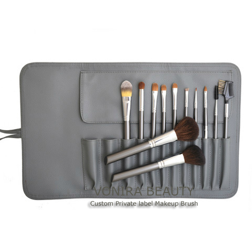 Classic Silver Cosmetic Brush Set