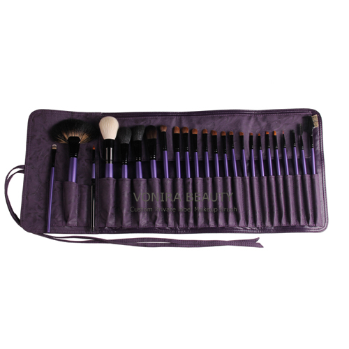 Excellent Quality 24pcs Purple Makeup Brush Set