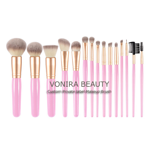 High quality synthetic makeup brush set