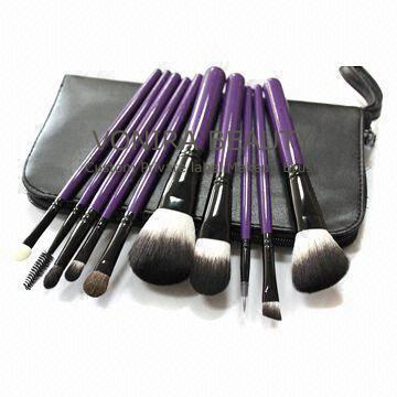 10-piece Professional Makeup Brushes, Made of High Grade Goat Hair