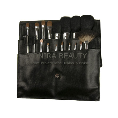 Professional 18 Piece Makeup Brush Set with Shoulder Bag