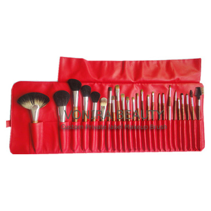 Professional 25 Piece Makeup Brush Set-Red