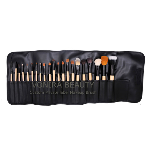 Makeup Brush Roll on 12pcs Makeup Brushes With Brush Roll Custom Oem Private Label