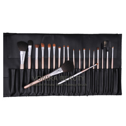 Custom Private Label 20PCS Professional Makeup Brush Set With Squirrel and Sable Hair Factory