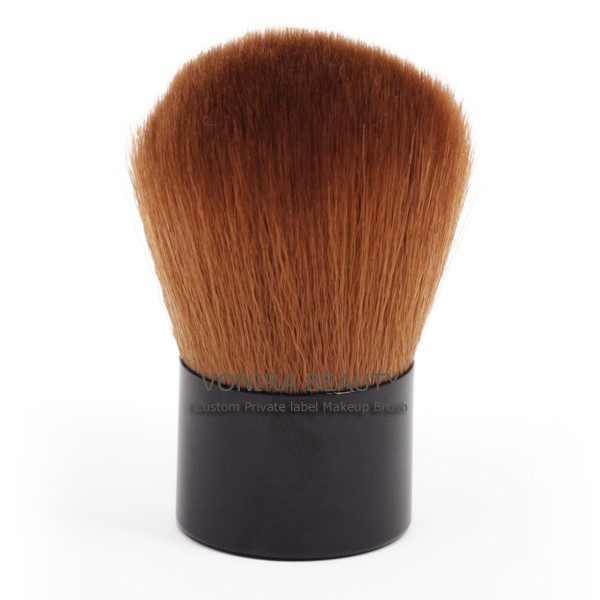 Mineral Face Kabuki Brush, Brown Nylon-Custom Private Label