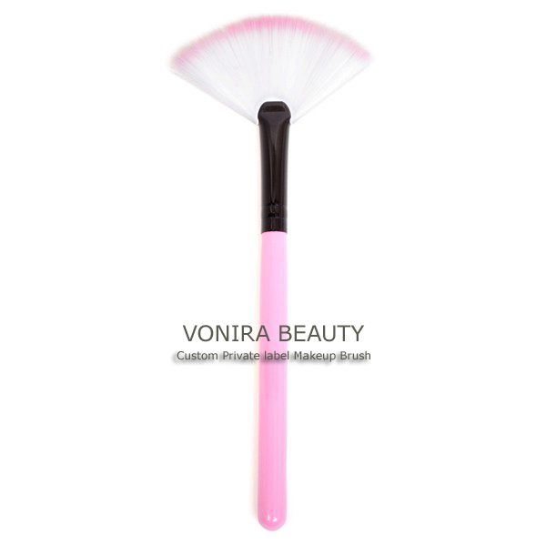Pink Fan Brush-Custom Private Label