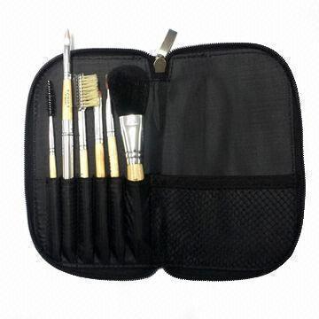 6pcs Make-up Brush Set with Synthetic Leather Case