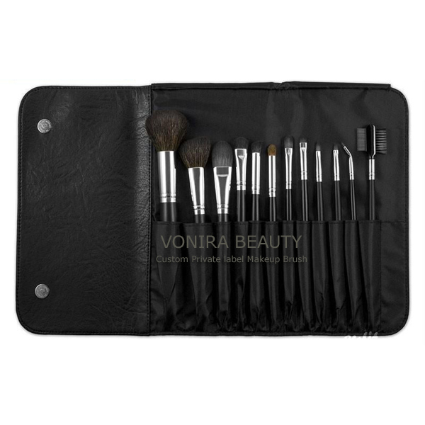 12Pcs Makeup Brushes With Brush Roll-Custom OEM Private Label
