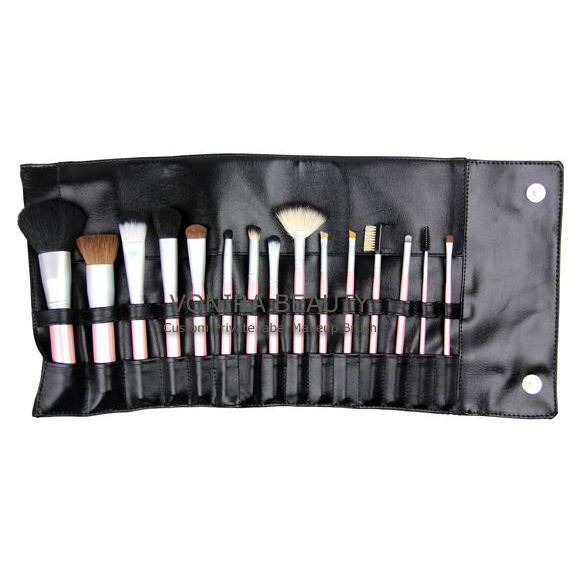 15 Pink Brush Set--Custom OEM Private Label