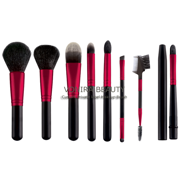 Vonira pink 8pcs cosmetic brush kit
