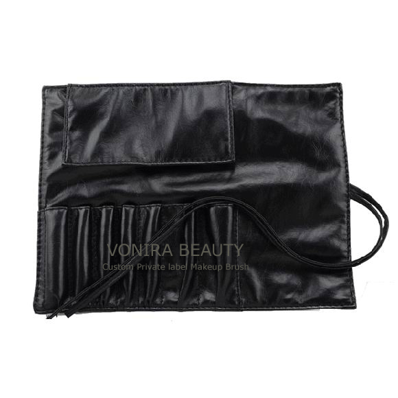 Vonira 7pcs Black Cosmetic Brush Case