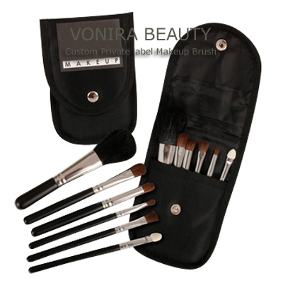 mini makeup brush set with pouch
