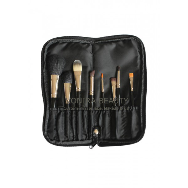 mini cosmetic brush set with pouch
