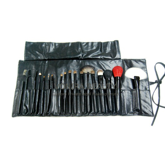 18pcs makeup brush set with one red hair brush
