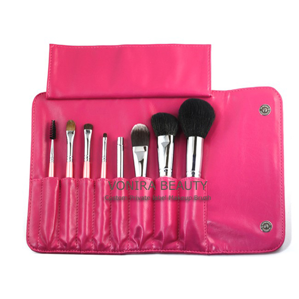 5pcs pink cosmetic brush set