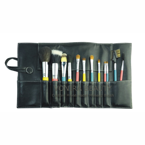 12pcs multi color makeup brush set