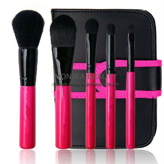 Customized-Cheap-Cosmetic Brush Set 5PCS PRO Makeup Brush Set