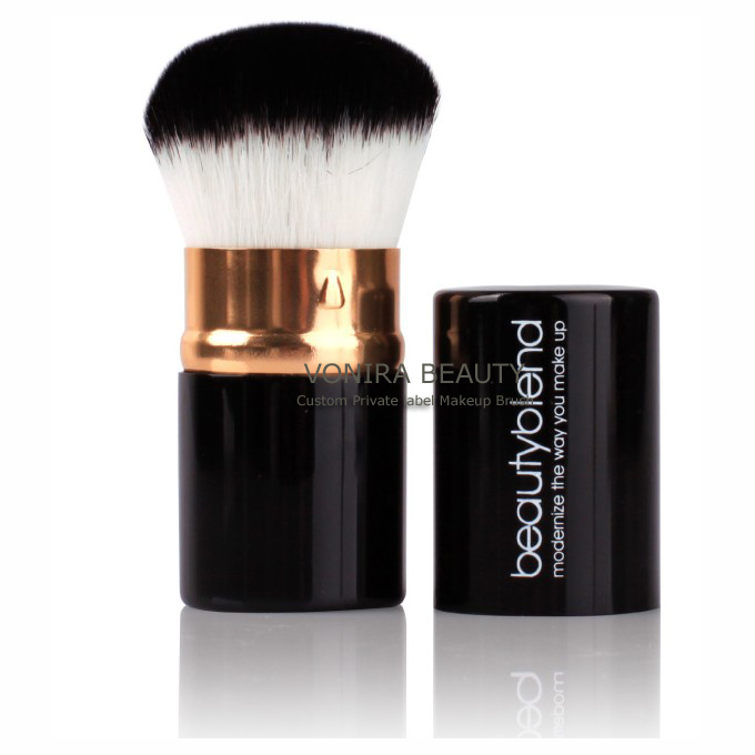 Black and White Synthetic Hair Makeup Brush