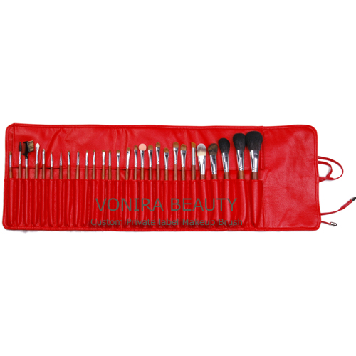28pcs Red Makeup Brush Set