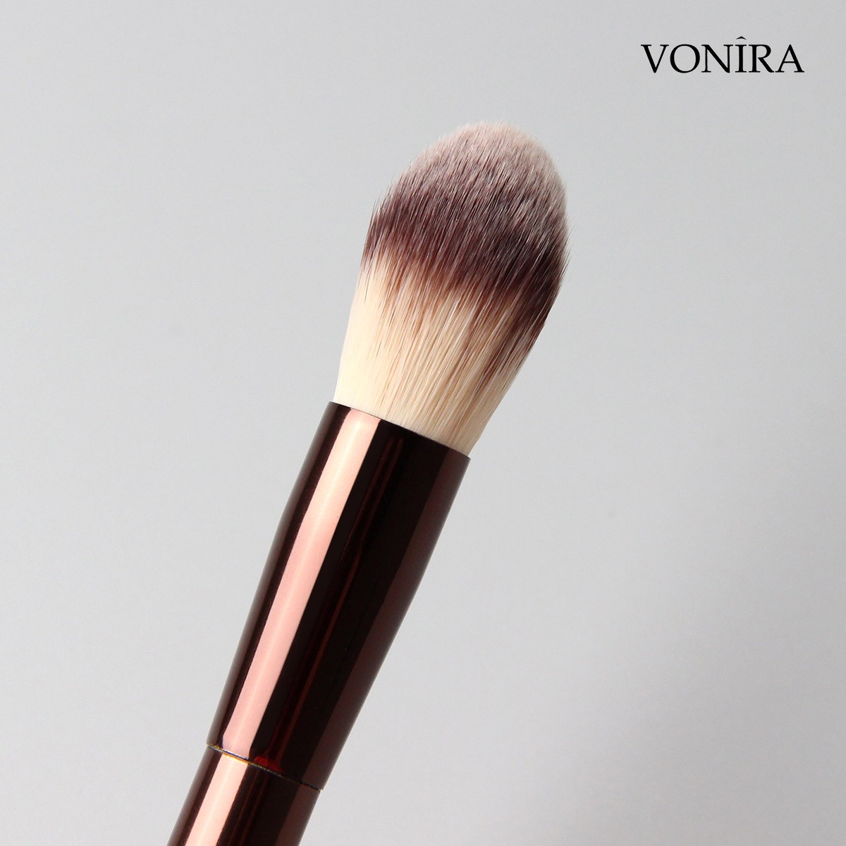 Vonira Beauty Manufacturer Wholesale Dual End Fan Powder Blush Highlighting Makeup Brush With Custom Logo Private Label Service