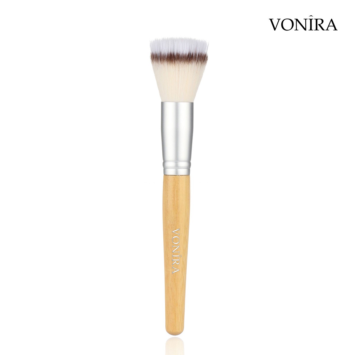 Vonira Beauty Manufacturer OEM 12 Pieces Eco Friendly Natural Bamboo Handle Makeup Brush Set Low MOQ Custom Private Label Make Up Brushes Kit