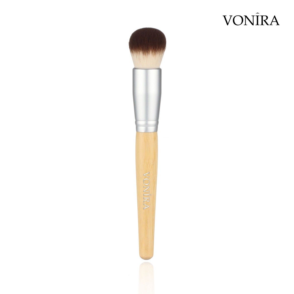 Vonira Beauty Manufacturer OEM 12 Pieces Eco Friendly Natural Bamboo Handle Makeup Brush Set Low MOQ Custom Private Label Make Up Brushes Kit