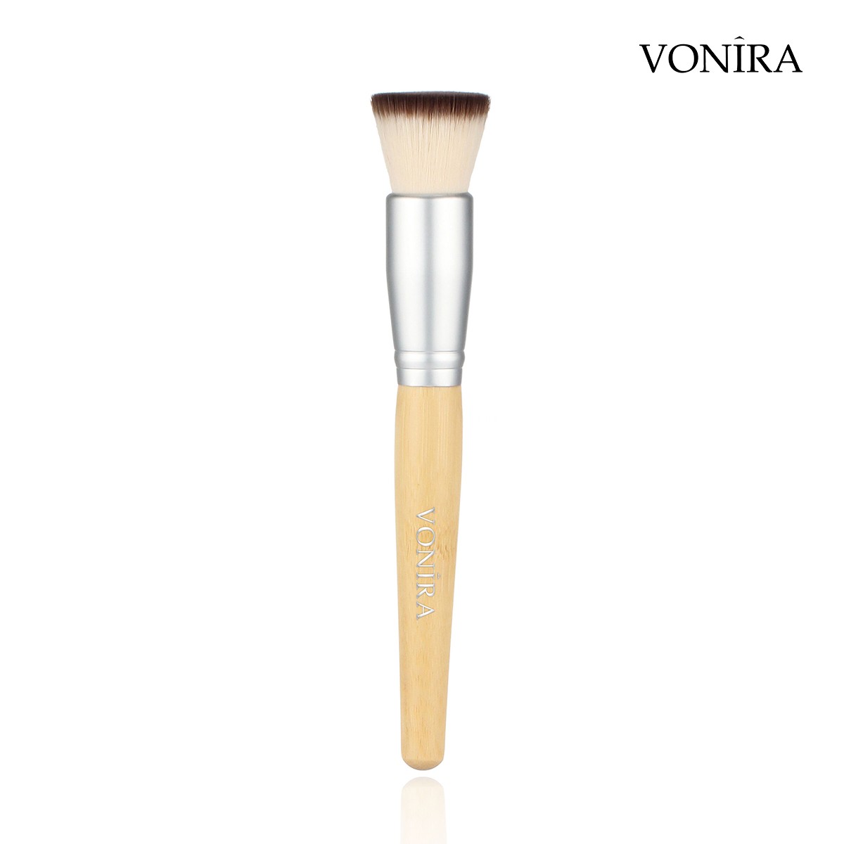 Vonira Beauty Manufacturer OEM 12 Pieces Eco Friendly Natural Bamboo Handle Makeup Brush Set Low MOQ Custom Private Label Make Up Brushes Kit