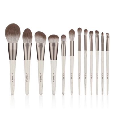 12 Pieces Sustainable Eco Friendly Biodegradable Plant Corn fibre Makeup Brushes