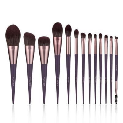 Vonira Best Selling 13PCS Purple Color Slim Tapered Shape Handle Soft Synthetic 