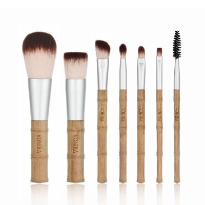 Vonira Beauty 100% Vegan Cruelty Free Recyclable Synthetic Eco Friendly Makeup Brushes Set With Bamboo Handle
