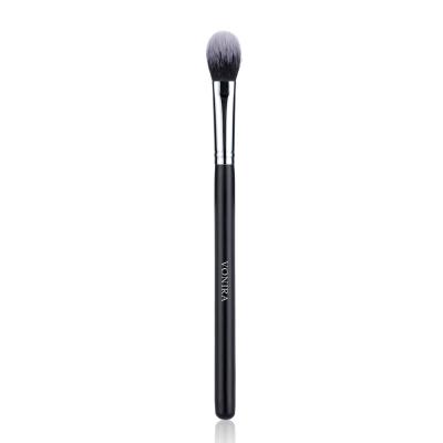 Vonira Beauty Factory Custom Private Label Wholesale Flat Makeup Setting Powder Brush With Silver Copper Ferrule Black Birch Wooden Handles
