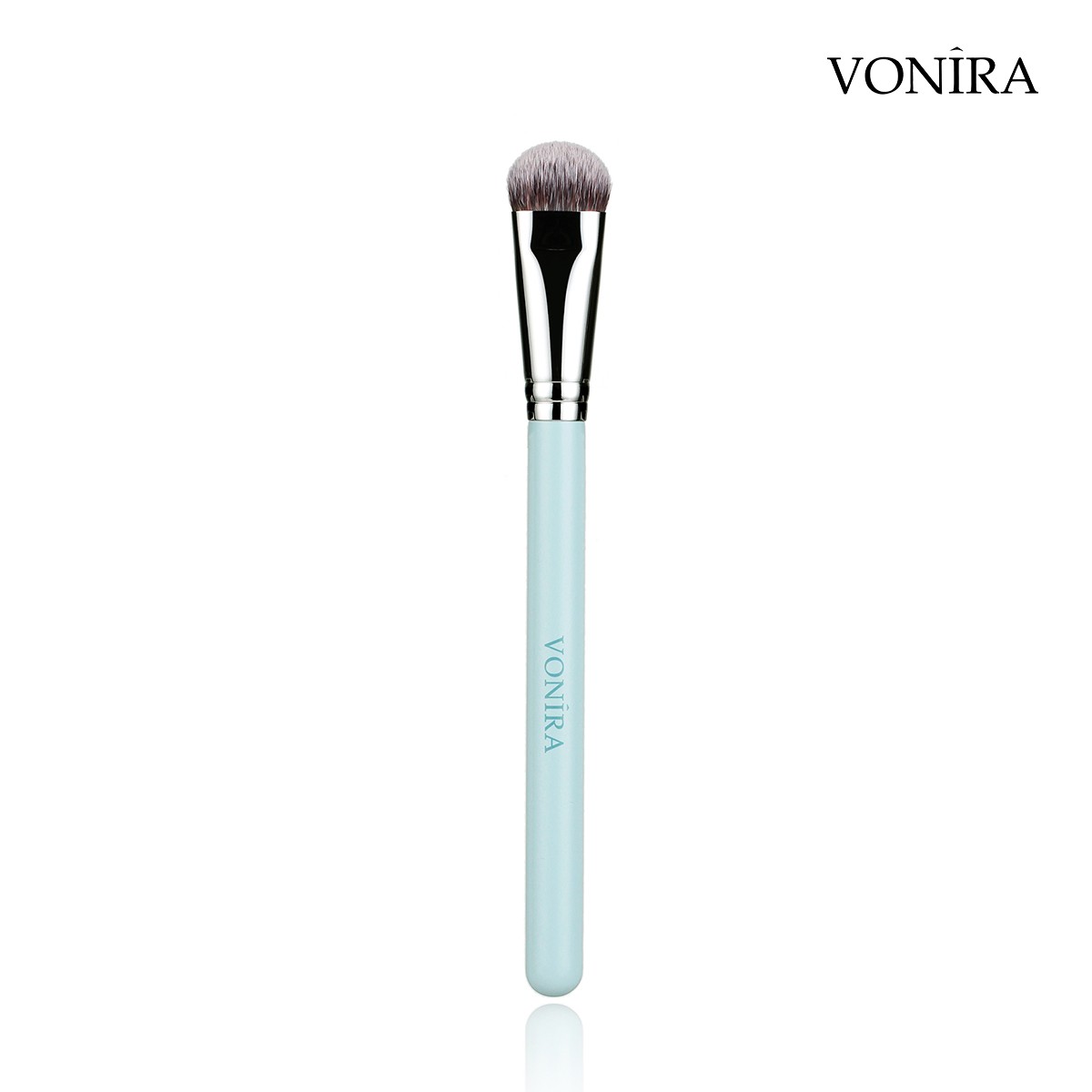 Vonira Beauty Manufacturer Custom Full Complete Eye Makeup Brushes Set Private Label With Silver Copper Ferrule Green Wooden Handles