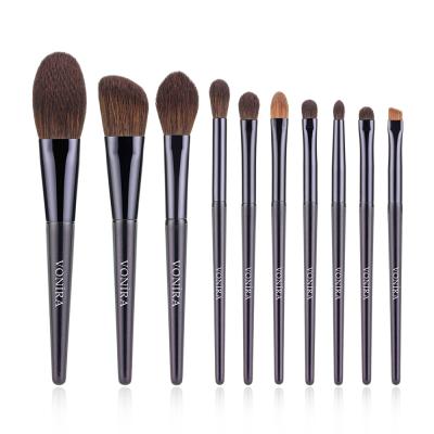 Vonira Beauty Manufacturer Wholesale Customized OEM Logo Purple Color Handle 10PCS Basic Cosmetic Make up Brush Kit
