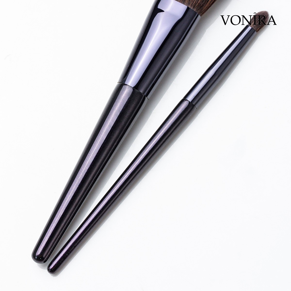 Vonira Beauty Manufacturer Wholesale Customized OEM Logo Purple Color Handle 10PCS Basic Cosmetic Make up Brush Kit
