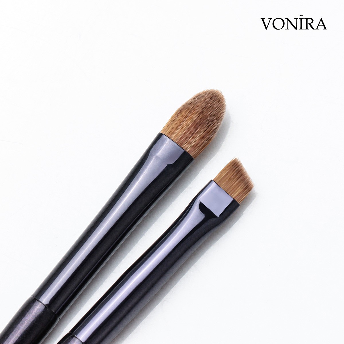 Vonira Beauty Manufacturer Wholesale Customized OEM Logo Purple Color Handle 10PCS Basic Cosmetic Make up Brush Kit