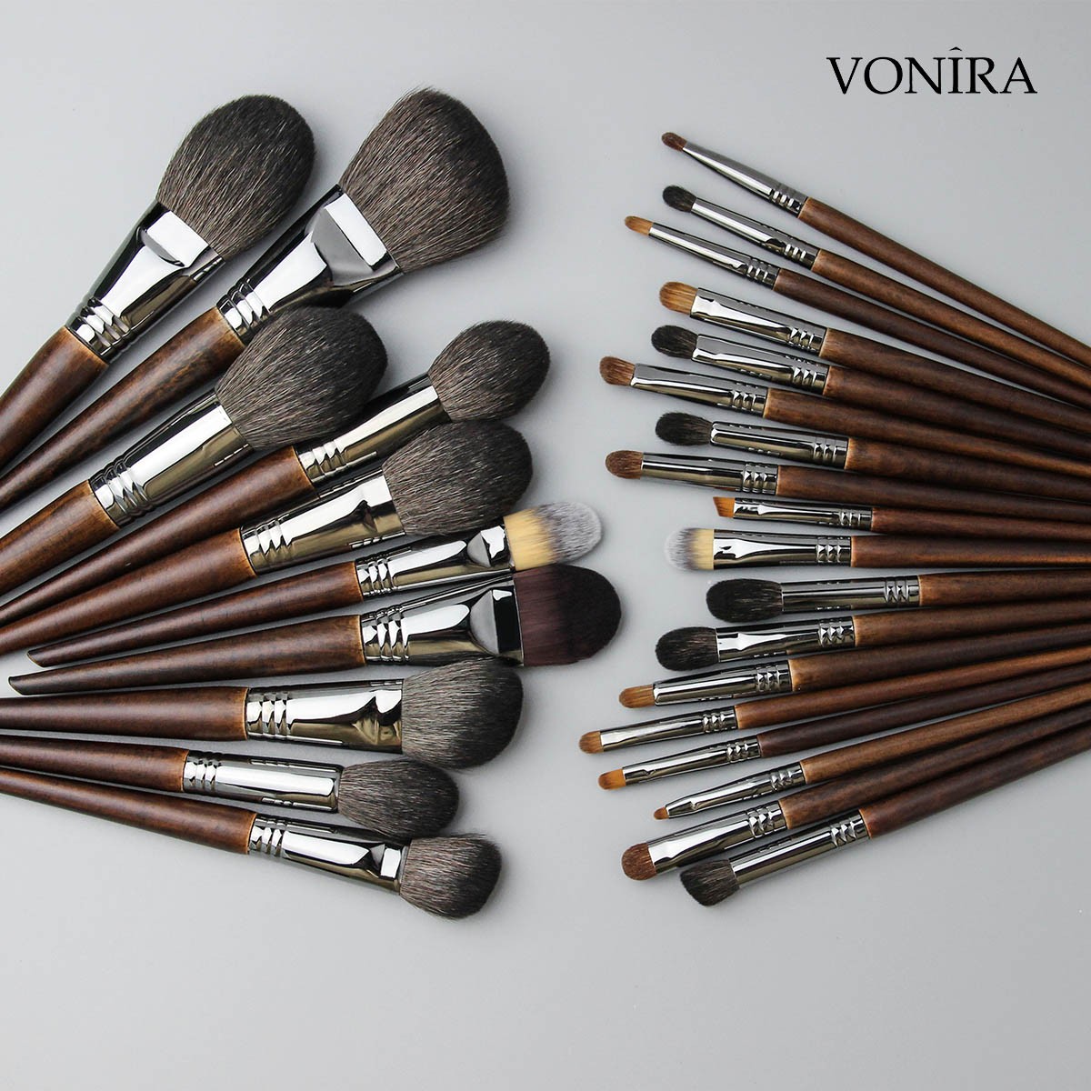 Vonra Beauty Best Makeup Artist 28 Pieces Professional Makeup Brush Set Premium Natural Synthetic Mixed Make up Brushes Kit