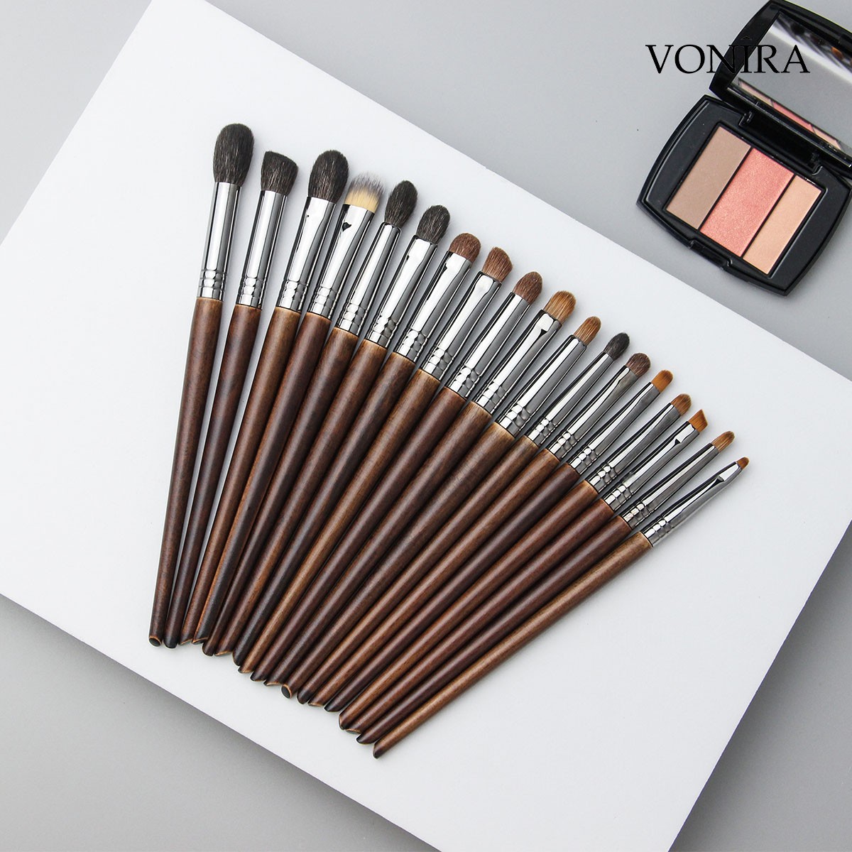 Vonra Beauty Best Makeup Artist 28 Pieces Professional Makeup Brush Set Premium Natural Synthetic Mixed Make up Brushes Kit