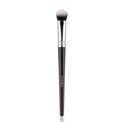 Best Manufacturer Vonira Custom Private Label Angled Makeup Buffer Concealer Brush With Crimp Silver Brass Ferrule