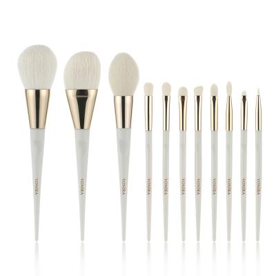 Best Manufacturer Ultimate 11 Piece Cosmetic Brush Set Synthetic Powder Contour Bronzer Eye Shadow Brow Liner Makeup Brushes Kit