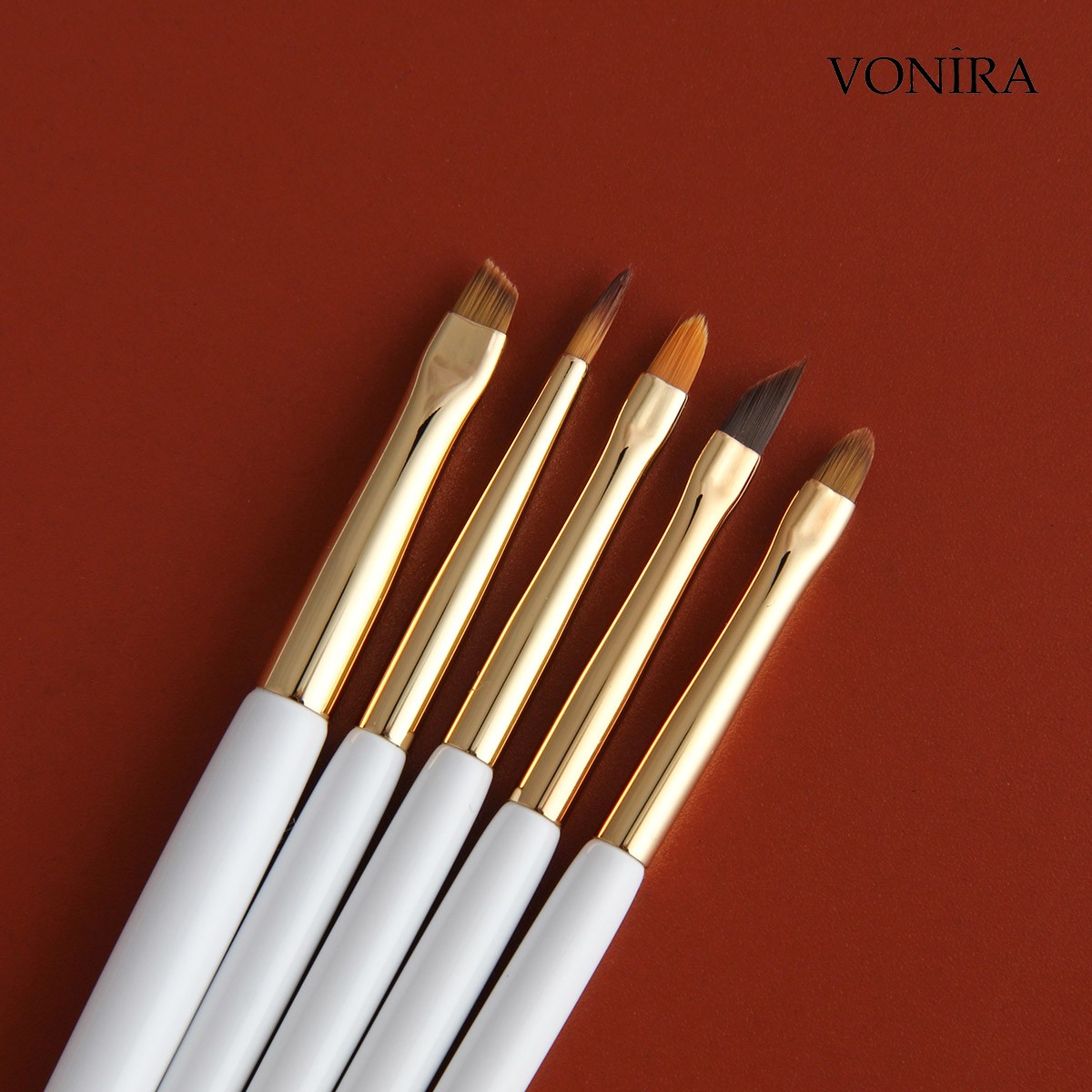 Best Manufacturer Vonira Beauty Direct Wholesale Fine Eye Liner Makup Brush With Gold Copper Ferrule