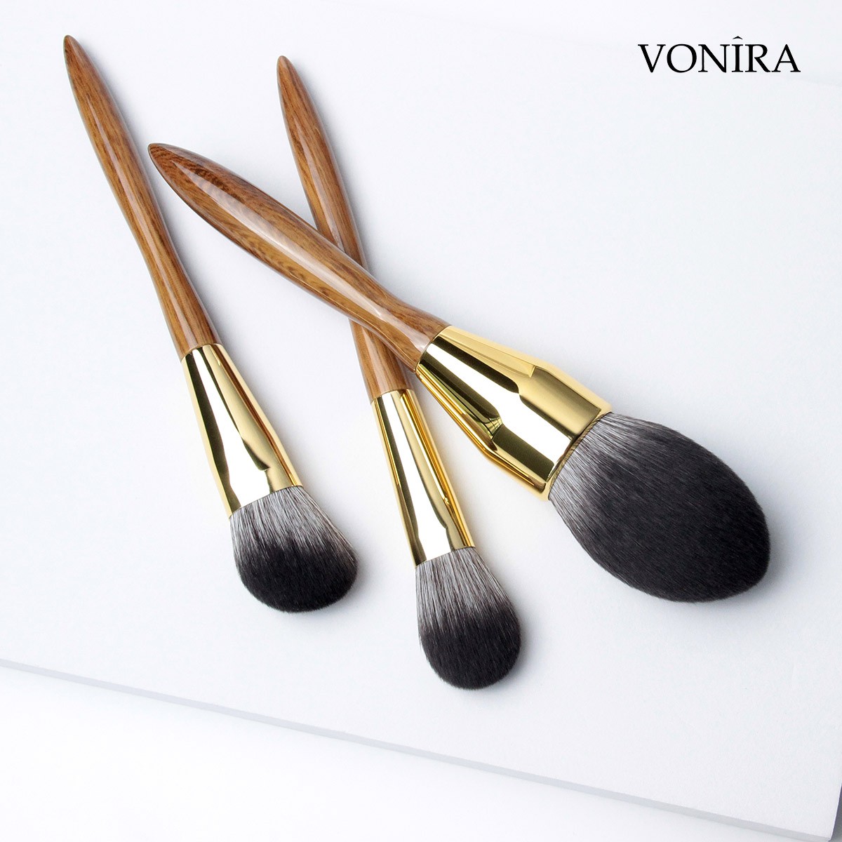 Vonira Beauty Luxury 8 Pieces Make up Brushes Synthetic Vegan Professional Makeup Brush Set Private Label Brochas De Maquillage