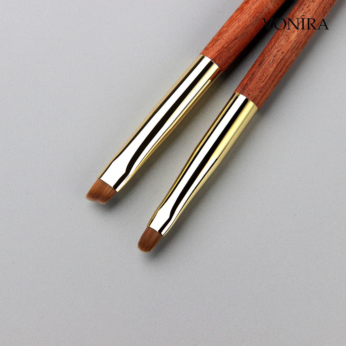 Vonira Beauty Factory Custom Private Label OEM High Quality 14pcs Makeup Brushes Set With 24K Gold Copper Ebony Handle