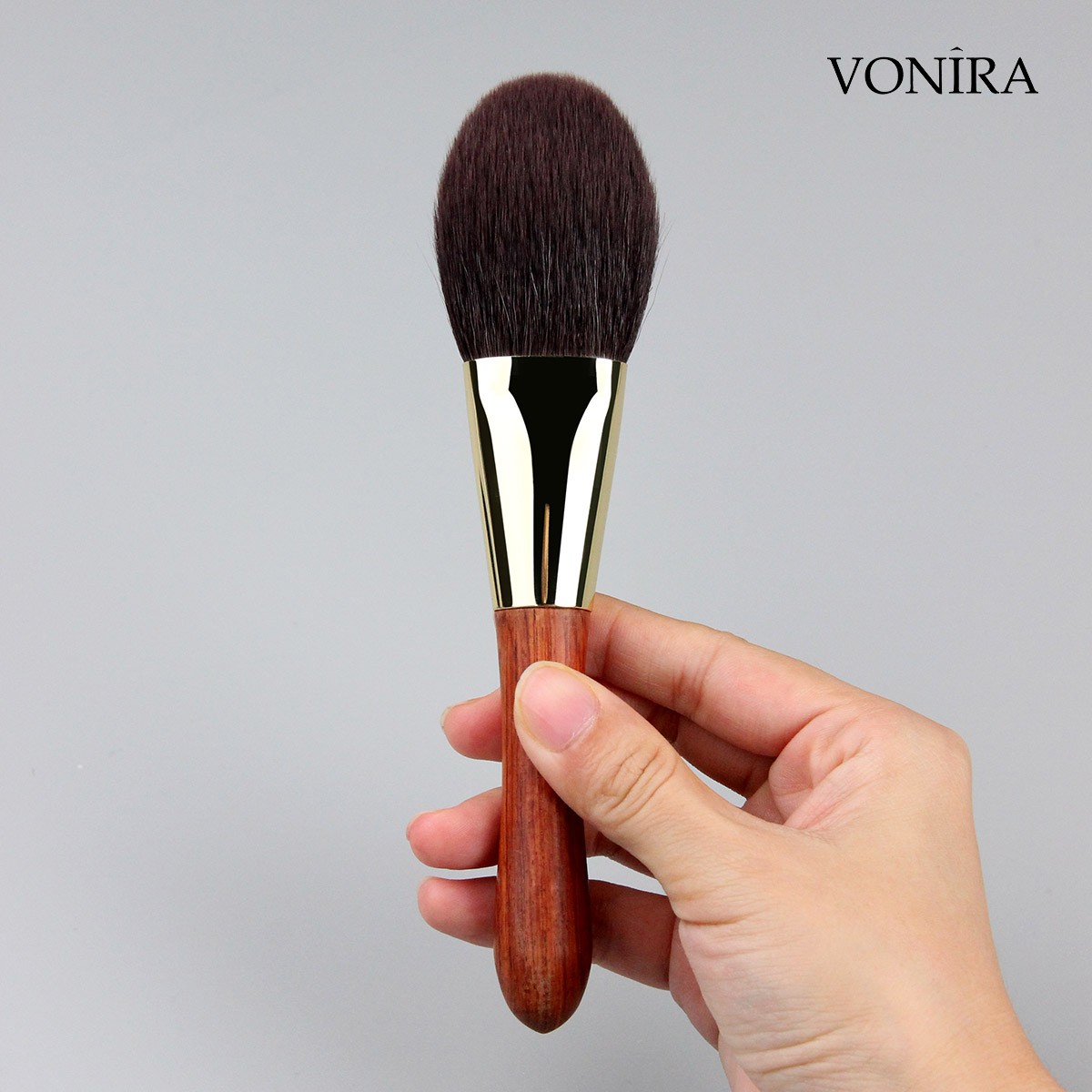 Vonira Beauty Factory Custom Private Label OEM High Quality 14pcs Makeup Brushes Set With 24K Gold Copper Ebony Handle