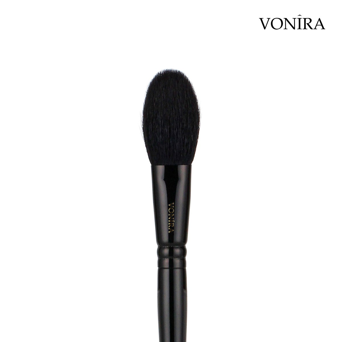 Vonira Custom Private Label Cheek Colour Blush Brush With Black Copper Ferrule Wood Handle