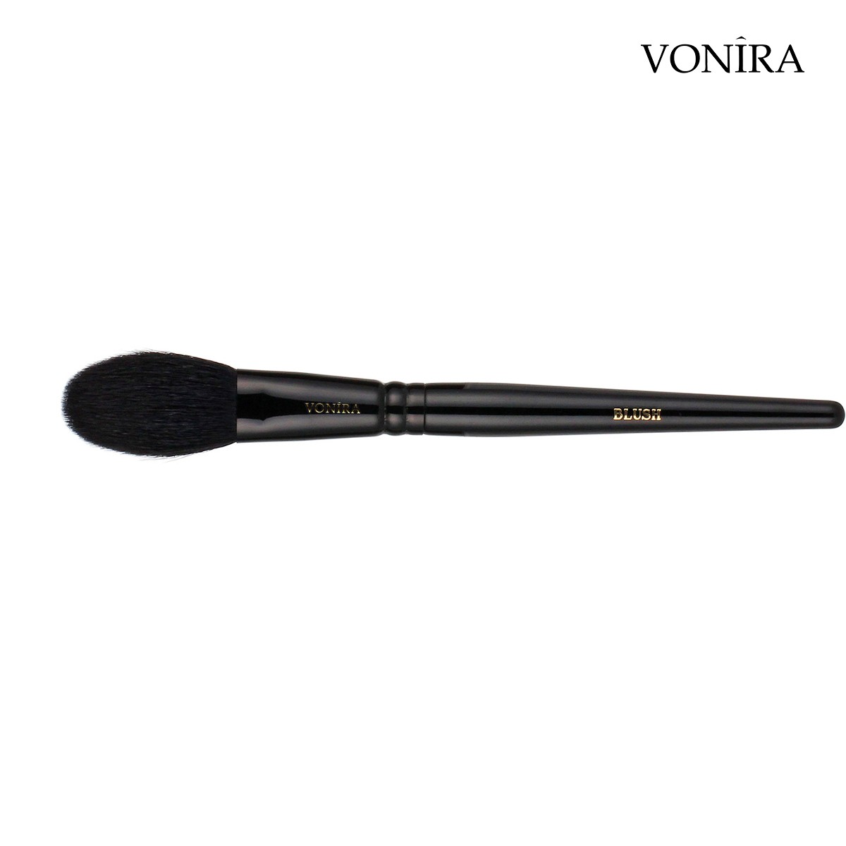 Vonira Custom Private Label Cheek Colour Blush Brush With Black Copper Ferrule Wood Handle