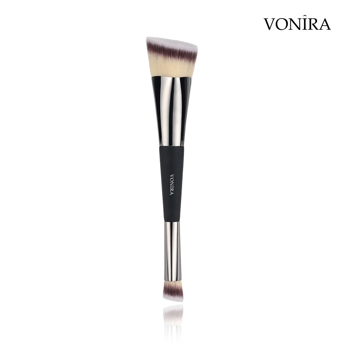 Vonira Beauty Wholesale Custom Private Label Luxurious Double Ended Triangle Artist Foundation Concealer Brush