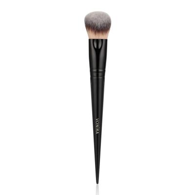 Vonira Beauty Custom Private Label Flawless Facial Blending Highlighting Contouring Foundation Blush Makeup Brush With Black Ferrule Wooden Handles