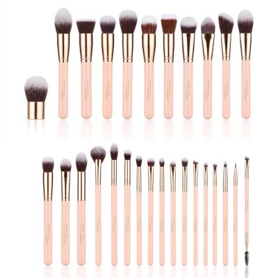 Vonira Custom Private Label Full Artist Luxury Professional Nude Pink 28 Pieces Makeup Brush Set With Low Moq OEM ODM Make up Brushes