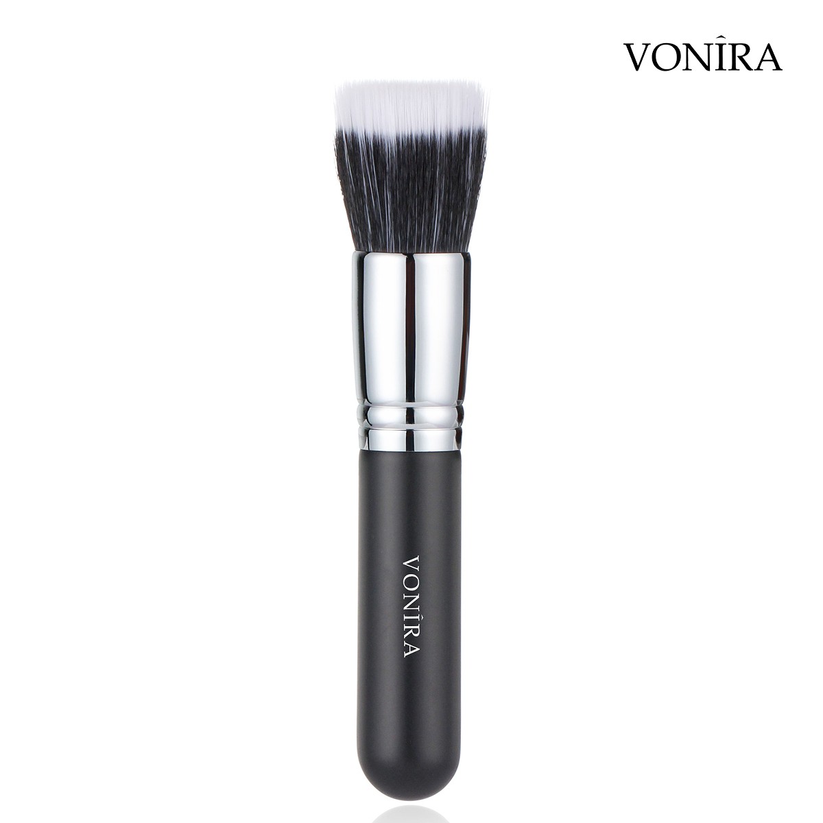 Vonira Beauty Custom Private Label Luxury Air Brush Large Duo Fiber Flat Buffering Stippling Brush