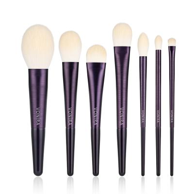 Vonira Custom Private Label OEM ODM High End Luxury Best Price 7 Pcs Purple Cosmetic Brushes Manufacturer China Makeup Brush Set